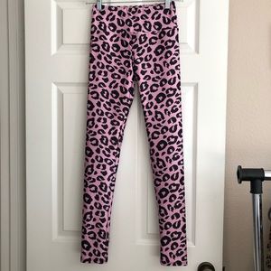 NEVER WORN - Gold Sheep pink leopard leggings